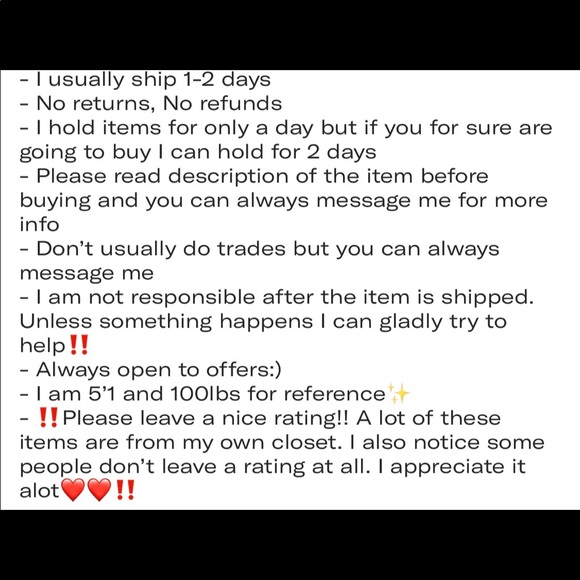 • SHOP POLICIES • - Picture 2 of 2